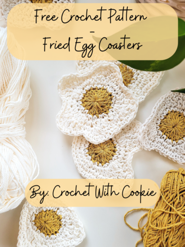 Free Crochet Pattern – Fried Egg Coasters