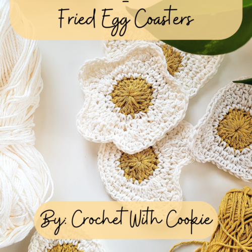 Free Crochet Pattern - Fried Egg Coasters