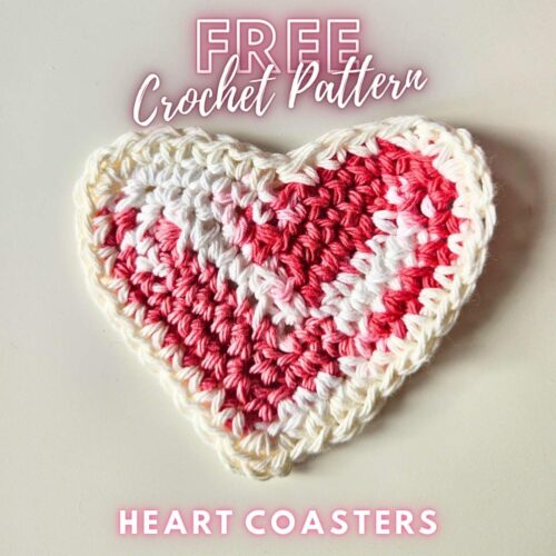 Free Crochet Pattern - Heart Coaster