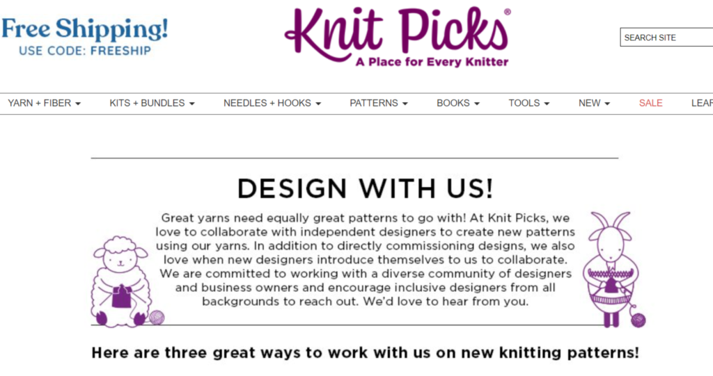 knitpicks designers page
